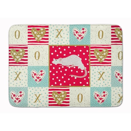 Carolines Treasures 19 x 27 in. Dumbo Sphynx Rat Love Machine Washable Memory Foam Mat CK5458RUG